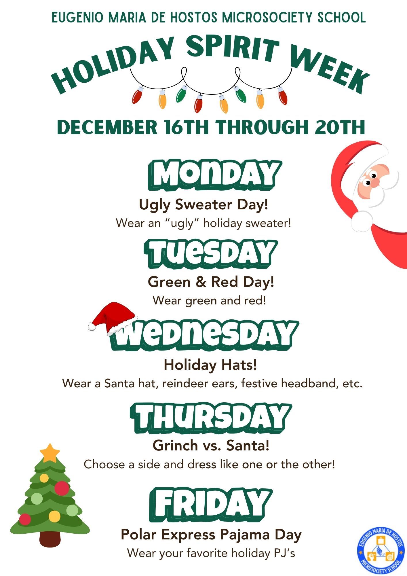 Holiday Spirit Week